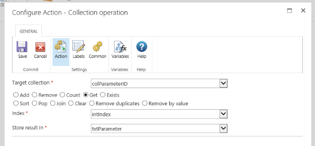 Nintex Workflow Collection Operation - Extract Parameter from URL